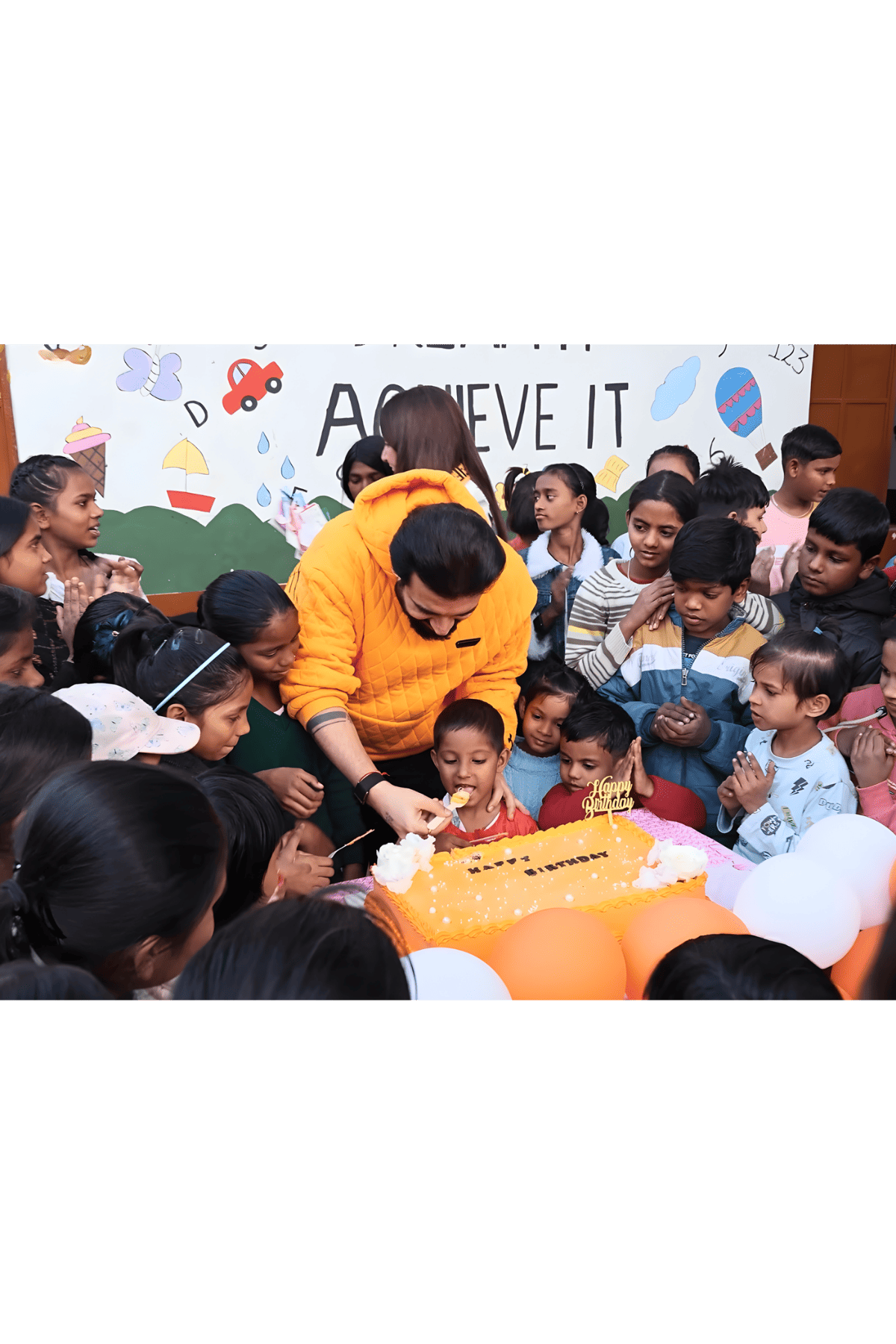 Birthday celebration with children