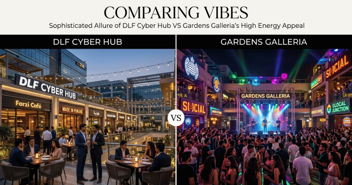 Image for Party & Dining Guide: Gardens Galleria Mall vs DLF CyberHub