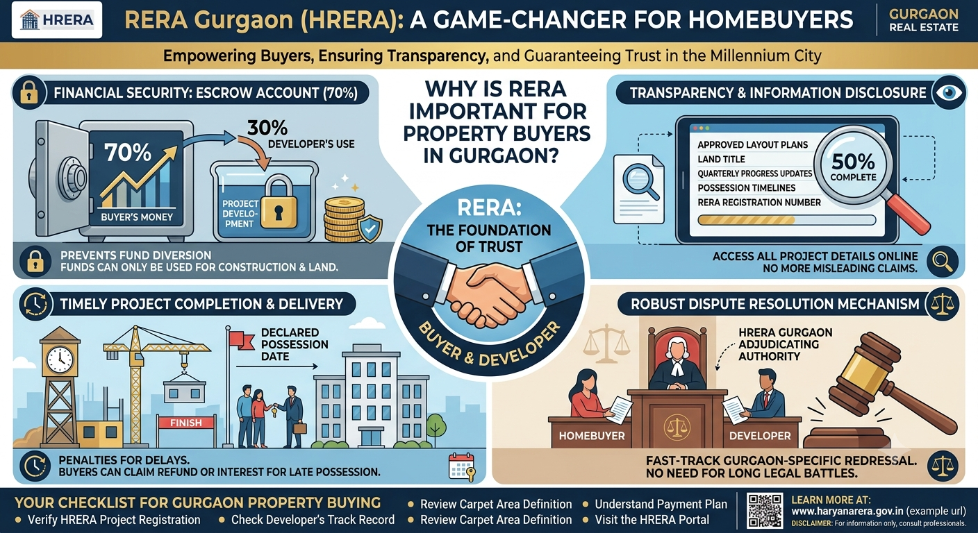 Image for RERA Rules for Property Buyers in Gurgaon: 2026 Guide