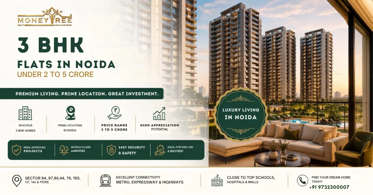 3 BHK Flats in Noida Under 2 to 5 Crore: Best Luxury Projects, Prices & Investment Guide 