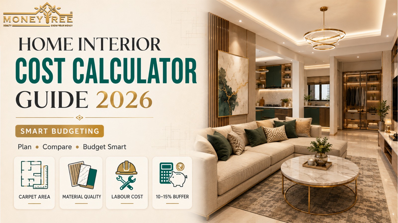 Home Interior Cost Calculator Guide 2026 Complete BHK-Wise Price Guide