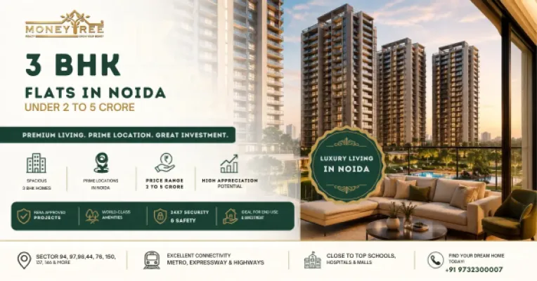 3 BHK Flats in Noida Under 2 to 5 Crore: Best Luxury Projects, Prices & Investment Guide 