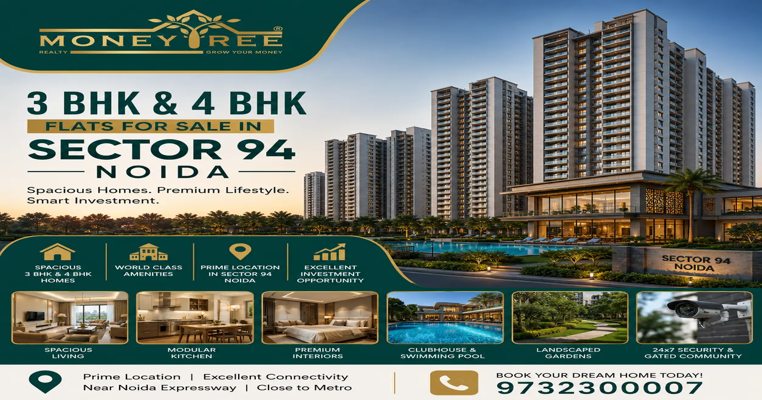 3 BHK & 4 BHK Flats for Sale in Sector 94 Noida